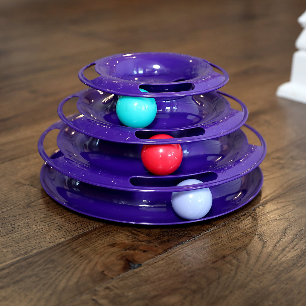 Quirky Kitty Three Layer Ball Track Cat Toy