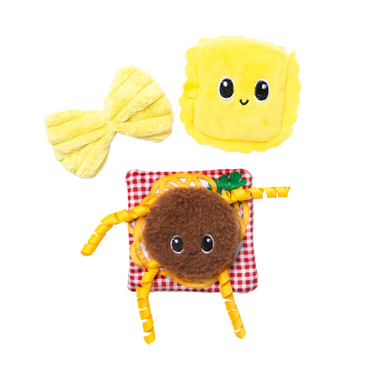 Quirky Kitty Pasta Pals 3-Pack Cat Toy Set with Catnip