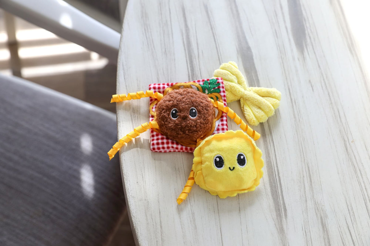 Quirky Kitty Pasta Pals 3-Pack Cat Toy Set with Catnip