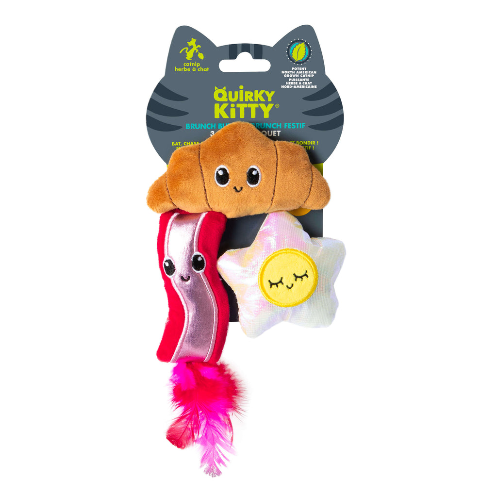 Quirky Kitty Brunch Bunch 3-Pack Cat Toy Set with Catnip