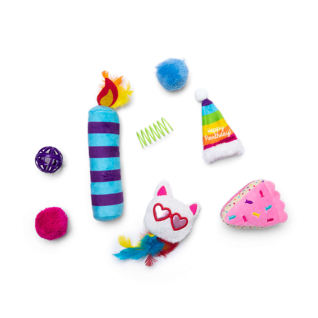 Quirky Kitty Birthday Box 8pk – Birthday & Gotcha Day Cat Toy Gift Set