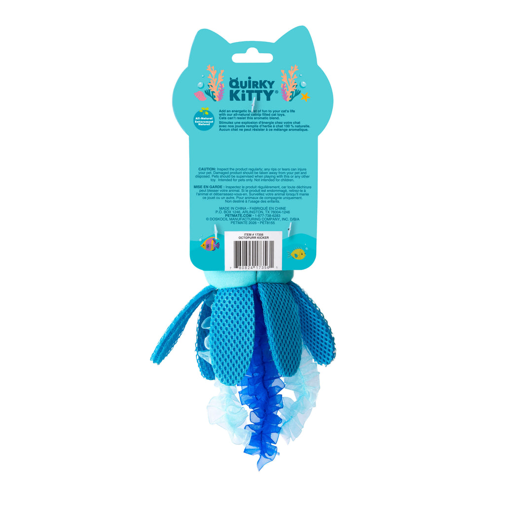 Quirky Kitty Octopurr Kicker – Ocean-Themed Catnip Cat Kicker Toy