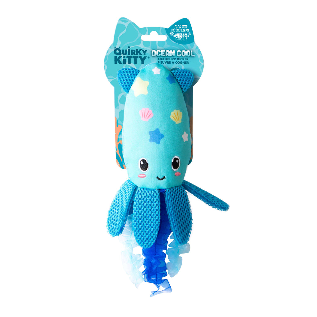 Quirky Kitty Octopurr Kicker – Ocean-Themed Catnip Cat Kicker Toy
