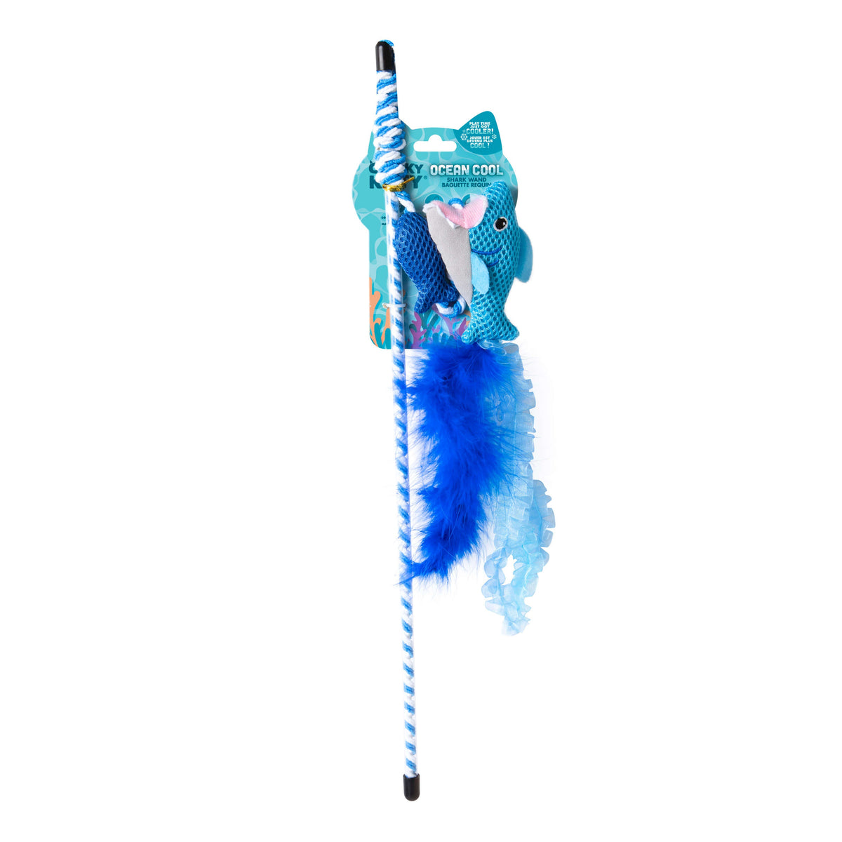 Quirky Kitty Cool Shark Wand – Interactive Cooling Cat Toy with Catnip