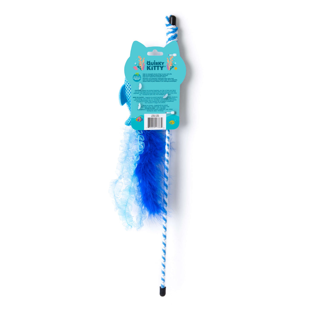 Quirky Kitty Cool Shark Wand – Interactive Cooling Cat Toy with Catnip
