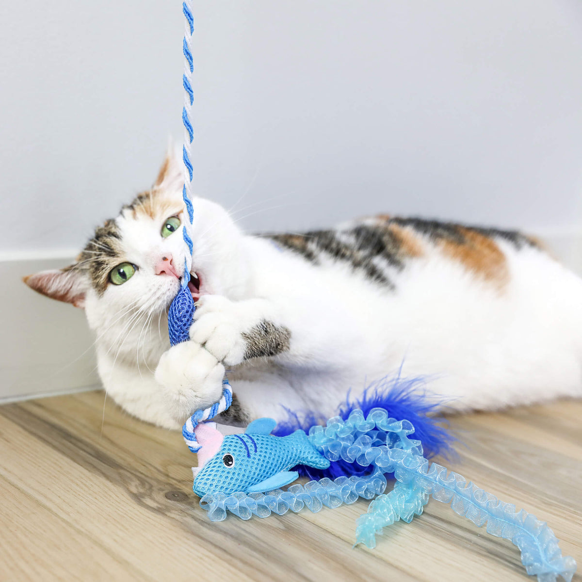 Quirky Kitty Cool Shark Wand – Interactive Cooling Cat Toy with Catnip
