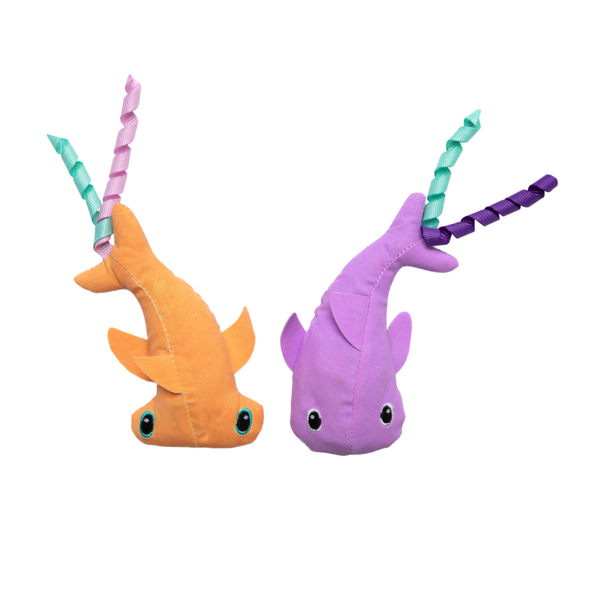 Quirky Kitty Color Changing Shark 2pk – Ocean-Themed Catnip Cat Toys