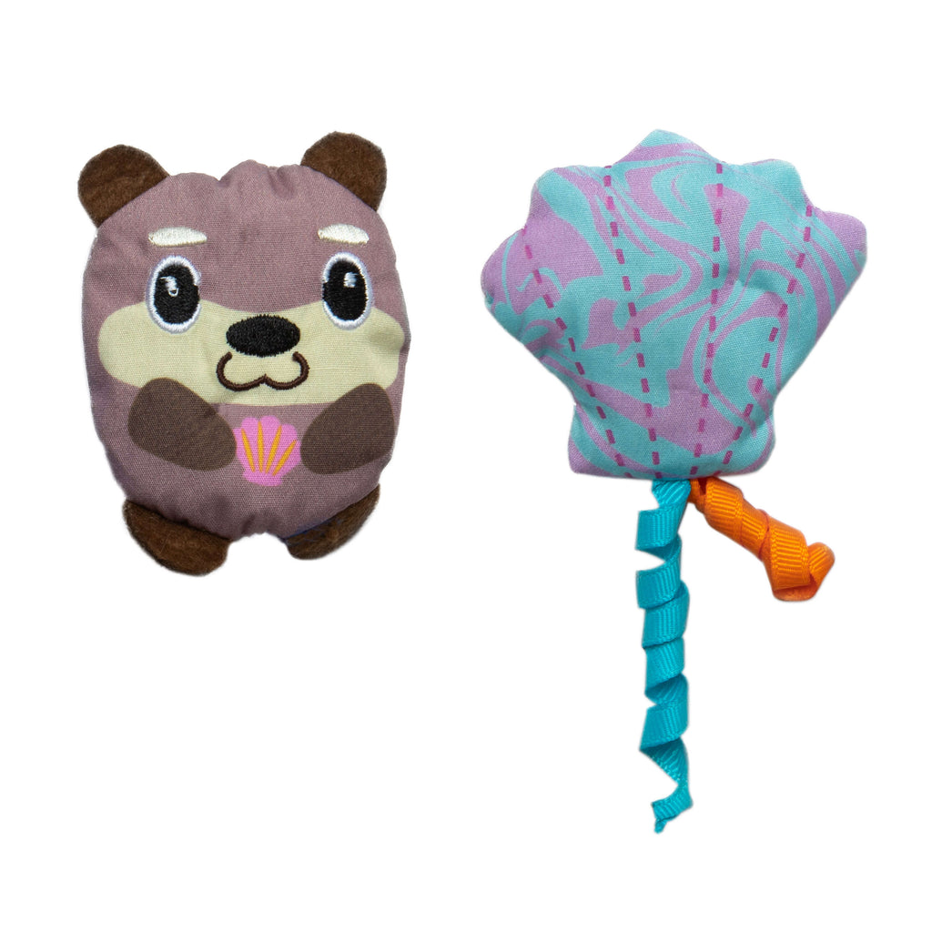 Quirky Kitty Otterly Cool 2-Pack – Ocean-Themed Cooling Cat Toys with Catnip