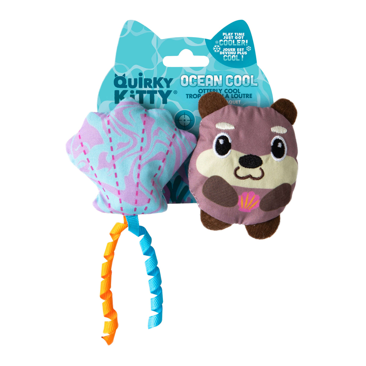 Quirky Kitty Otterly Cool 2-Pack – Ocean-Themed Cooling Cat Toys with Catnip