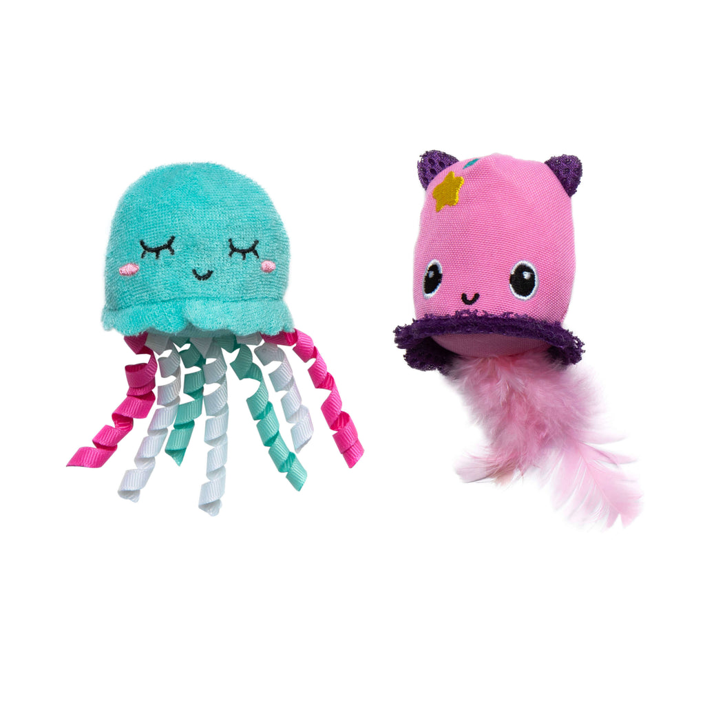 Quirky Kitty Jellyfish & Chill 2-Pack Cat Toys with Catnip