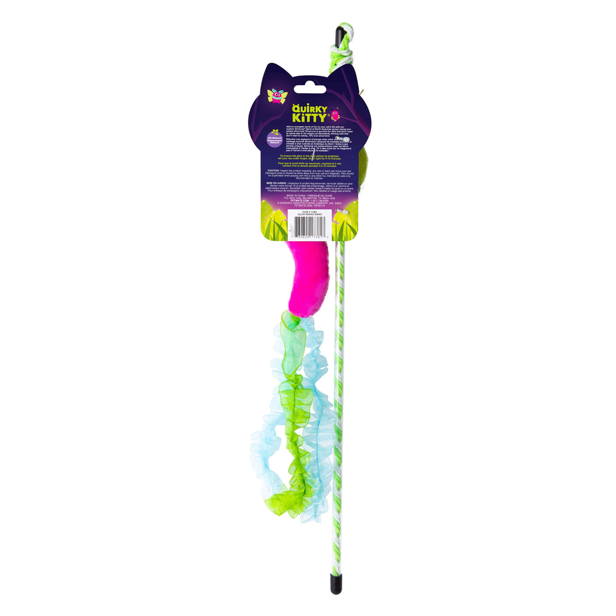 Quirky Kitty Glow Snake Wand – Glowing Forest Cat Toy with Catnip & Silvervine