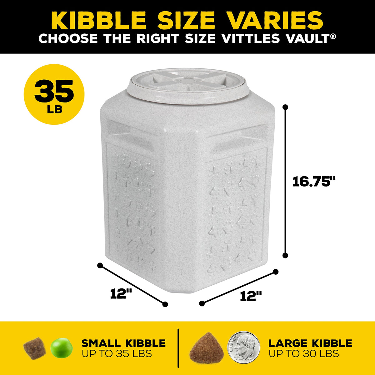 Vittles Vault Pawprint Outback Food Storage Container