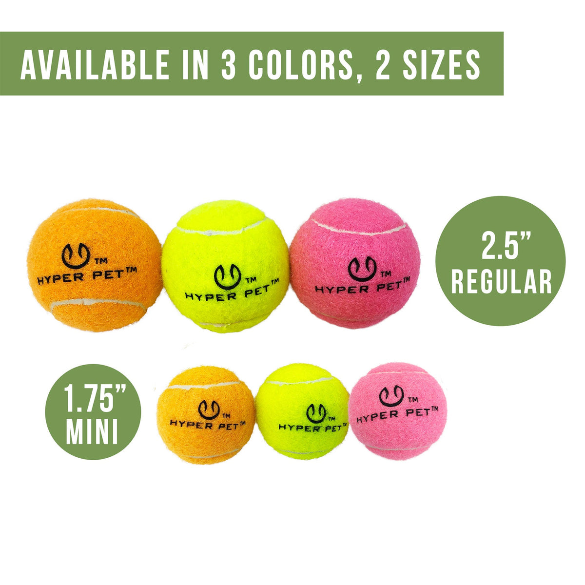 Hyper Pet Mini Orange Tennis Balls 4-Pack