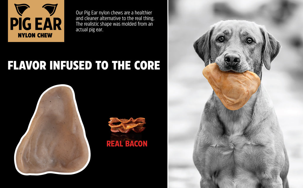 BarkBone Natural Instincts Nylon Pig Ear